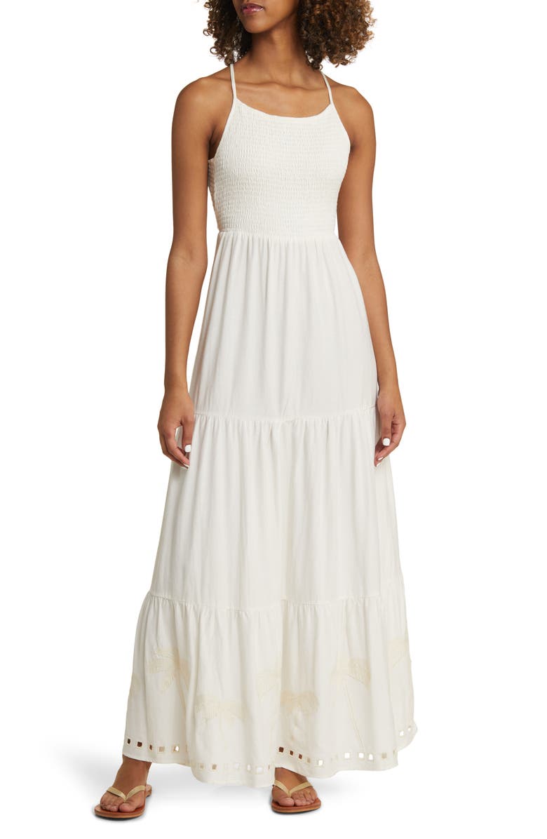 Rip Curl Pacific Dreams Smocked Maxi Dress, Main, color, 