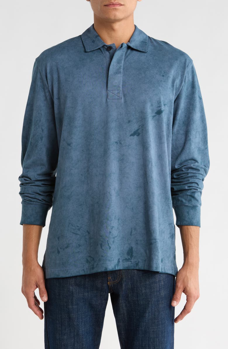 rag & bone Tomas Washed Rugby Shirt, Alternate, color, Woind
