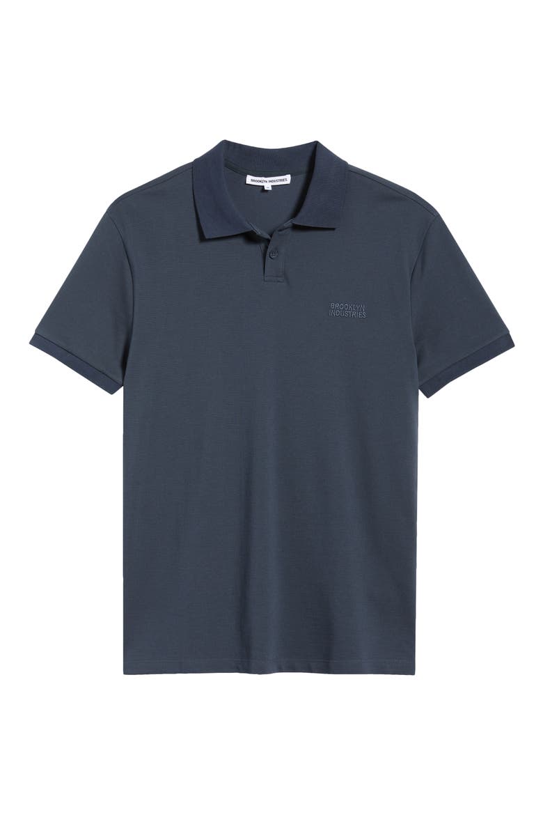 Cotton Polo, Alternate, color, OMBRE BLUE