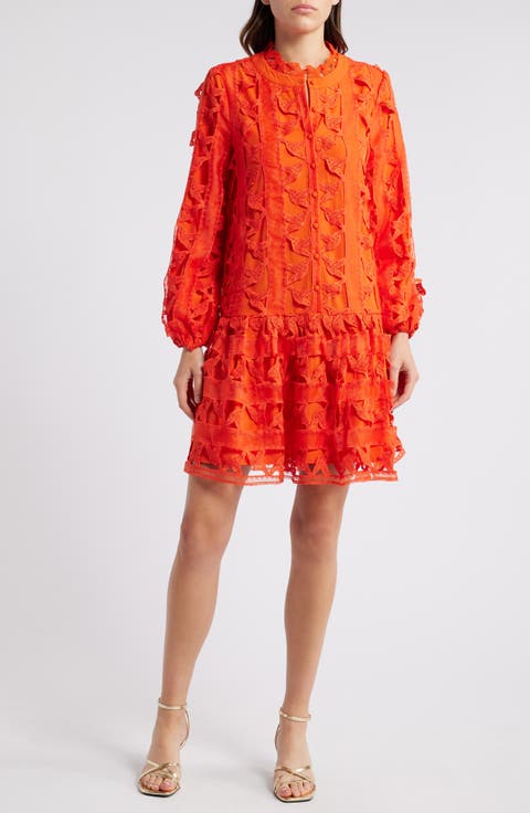 Wylla Humbird Lace & Organza Drop Waist Dress