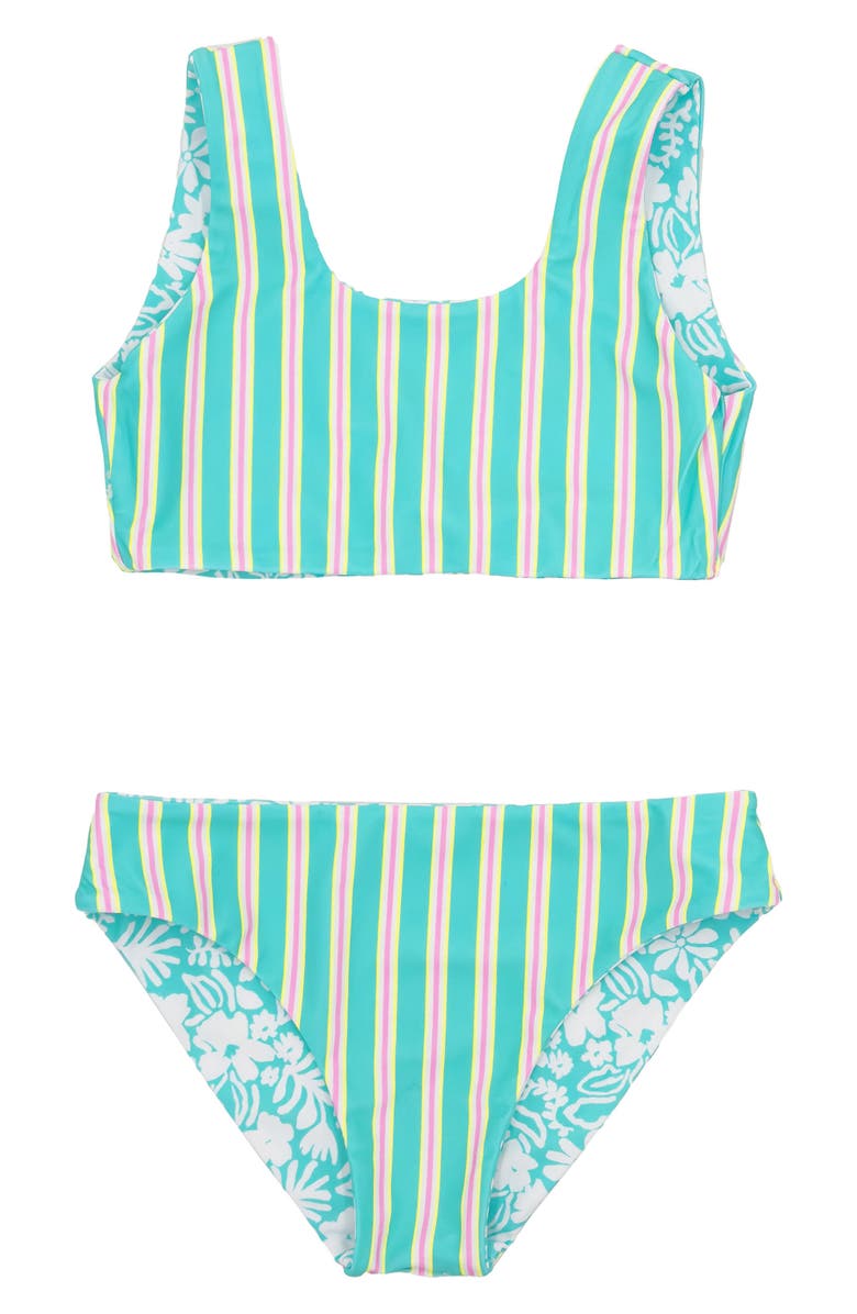 Feather 4 Arrow Kids' Island Hopper Reversible Two-Piece Swimsuit, Alternate, color, 