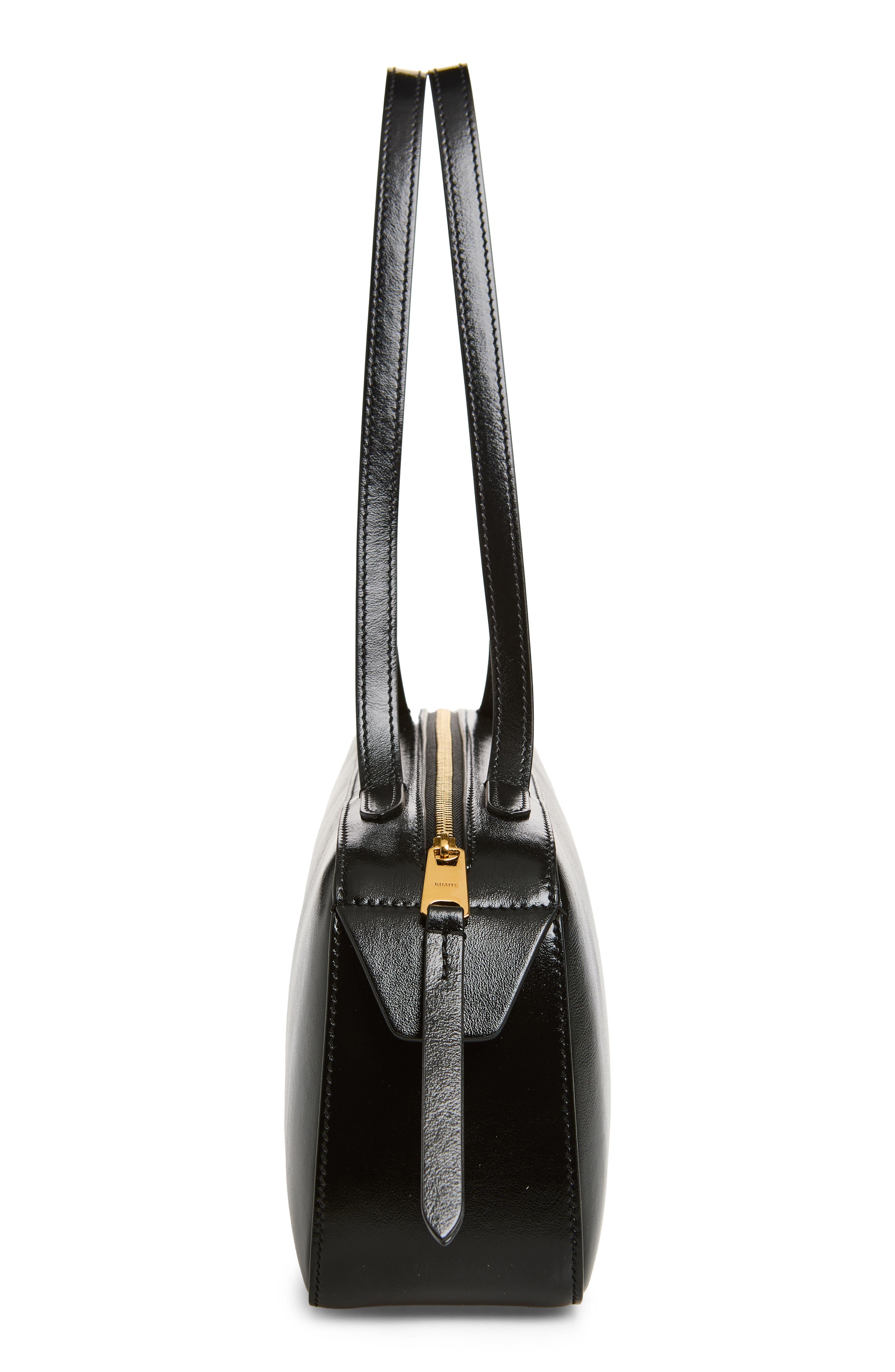Khaite Simona Leather Shoulder Bag, Alternate, color, Black 200