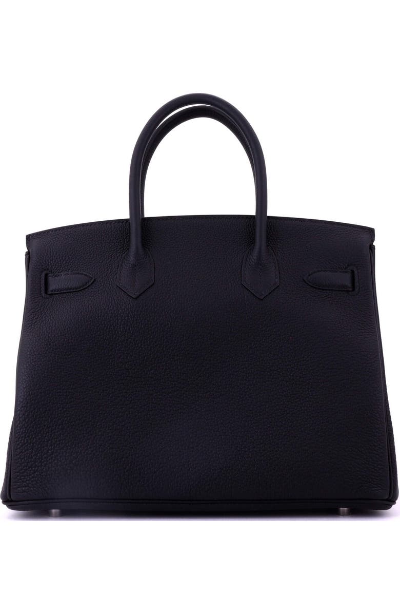 Pre-Owned Hermes Birkin Handbag Black Togo with Brushed Palladium Hardware 30, Alternate, color, Noir