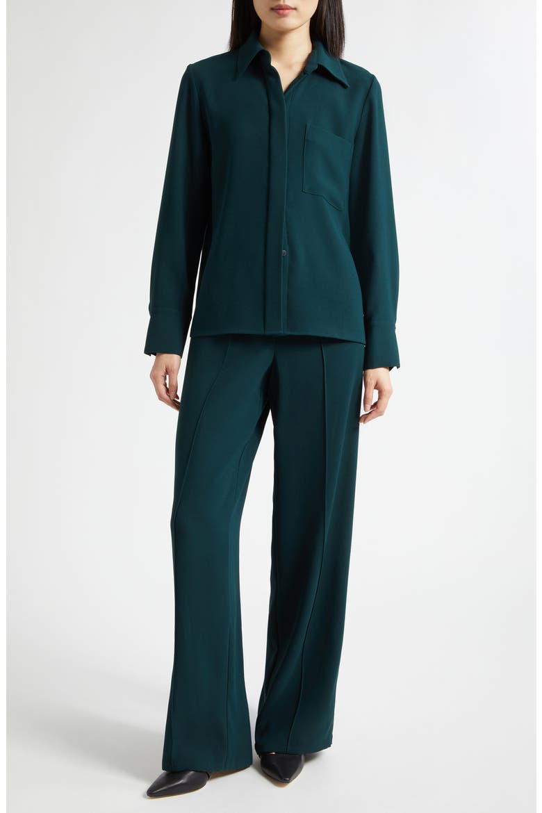 Long Sleeve Button-Up Shirt, Alternate, color, JUNIPER