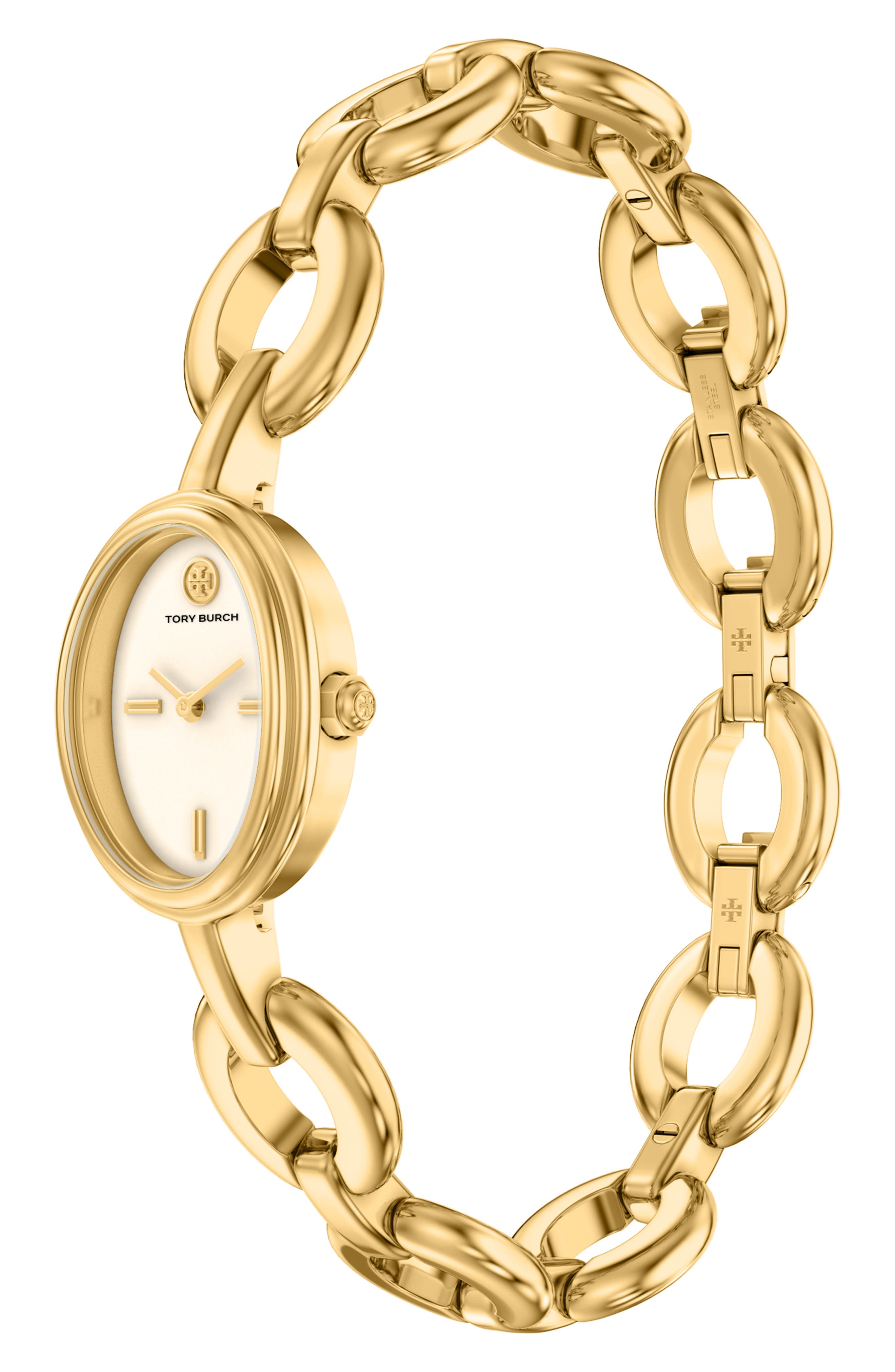 (新品 半額sale！)Tory Burch ブランド レディース クオーツ時計 The Small Oval Watch Gift Set, 18mm x 23mm (Women) | Nordstrom
