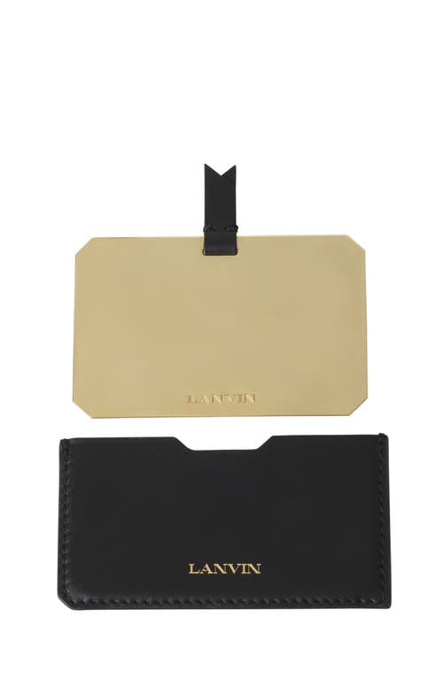 Lanvin Leather Mirror Holder In Black