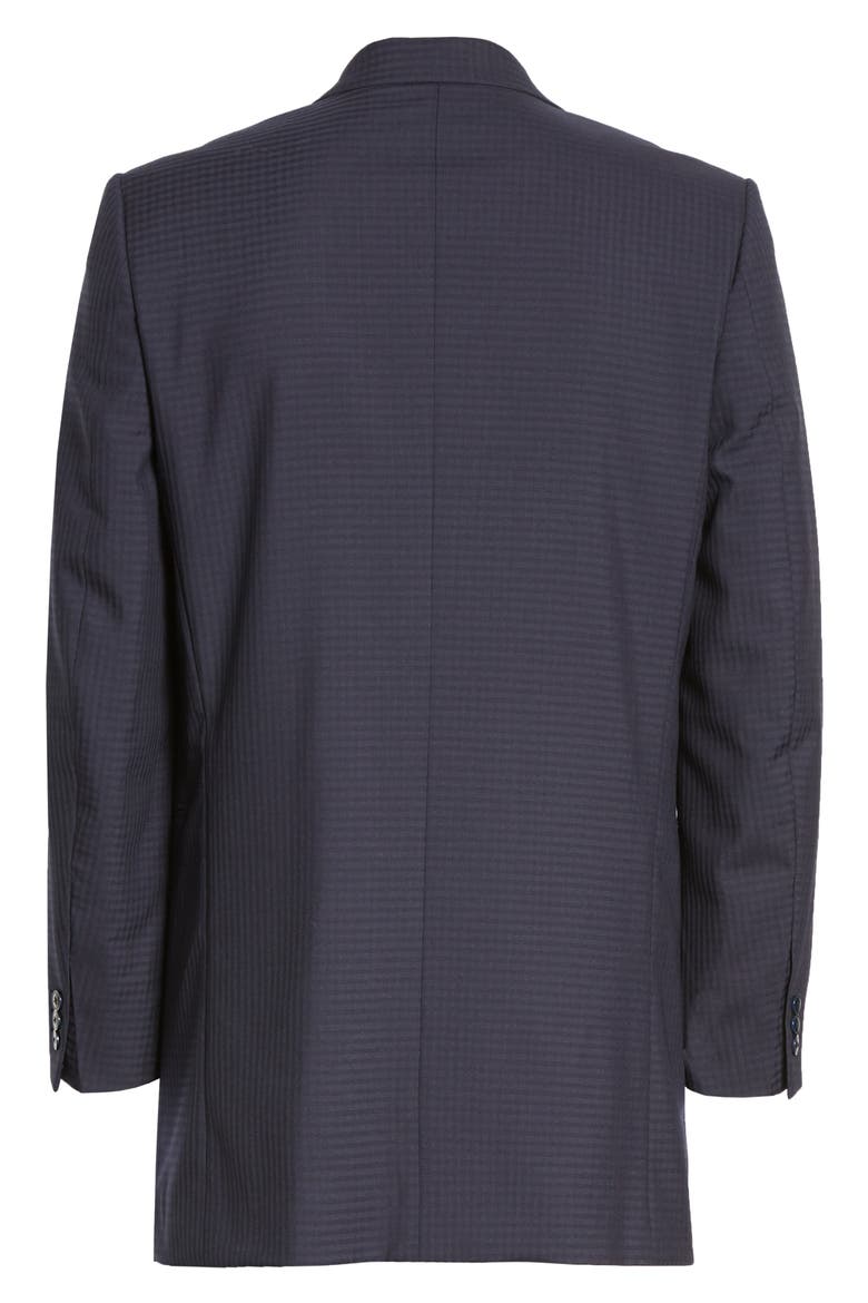 Bobby Double Breasted Wool Blazer, Alternate, color, NAVY CHECK