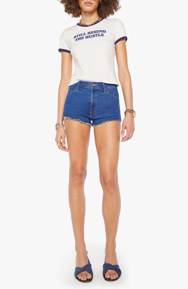 MOTHER The Itty Bitty Cotton Graphic Baby Tee, Alternate, color, Still Behind The Hustle