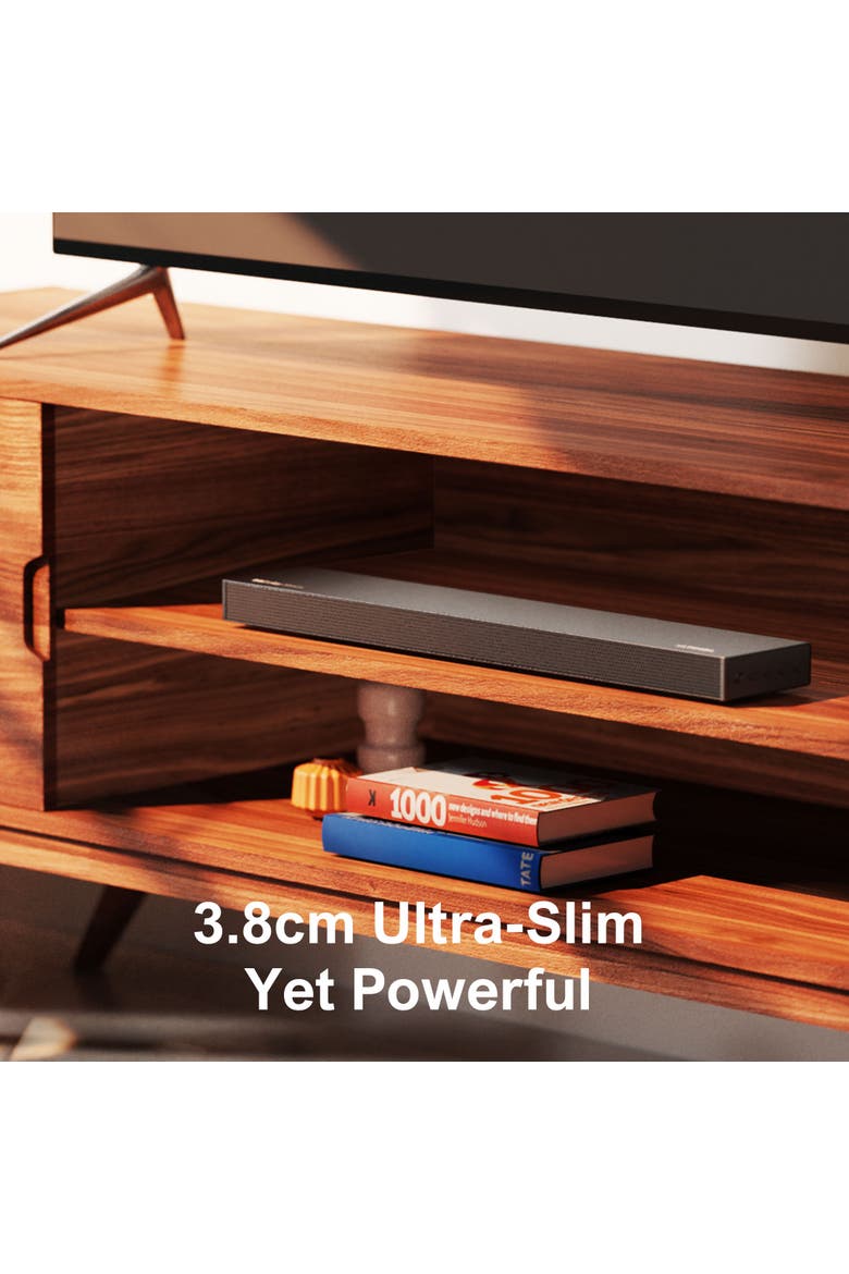 Nova S50 2.1 Sound Bar for TV with Dolby Atmos, Subwoofer, 190W Bass Boost, HDMI eARC, Alternate, color, Black