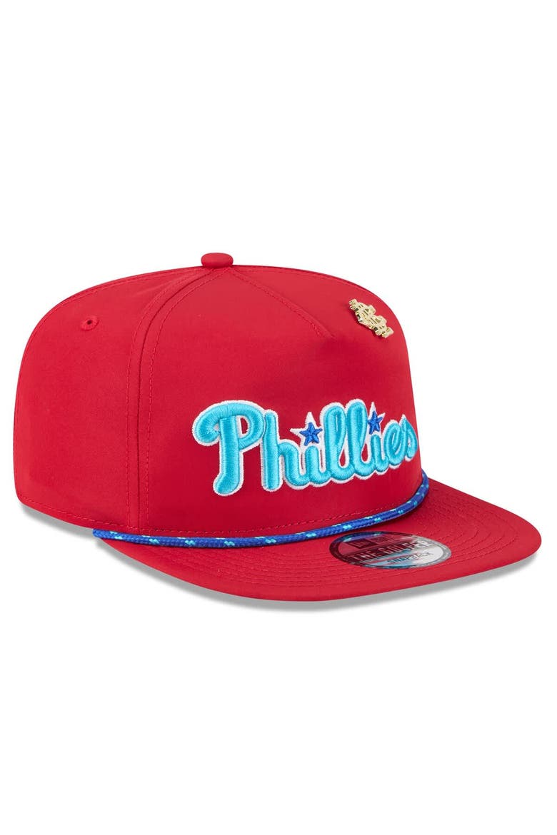 Men's New Era  Red Philadelphia Phillies 2025 Big League Chew Golfer Snapback Hat, Alternate, color, Red