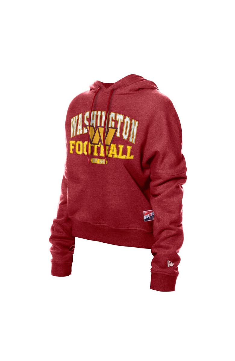 New Era Women's New Era Burgundy Washington Commanders Throwback Boxy Hoodie Sweatshirt, Alternate, color, Burgundy