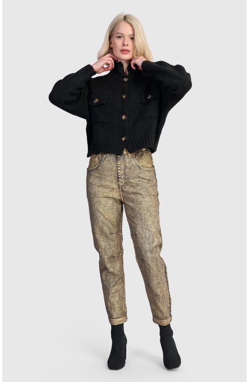 Alembika Metallic Boyfriend Jogger Jeans In Gold