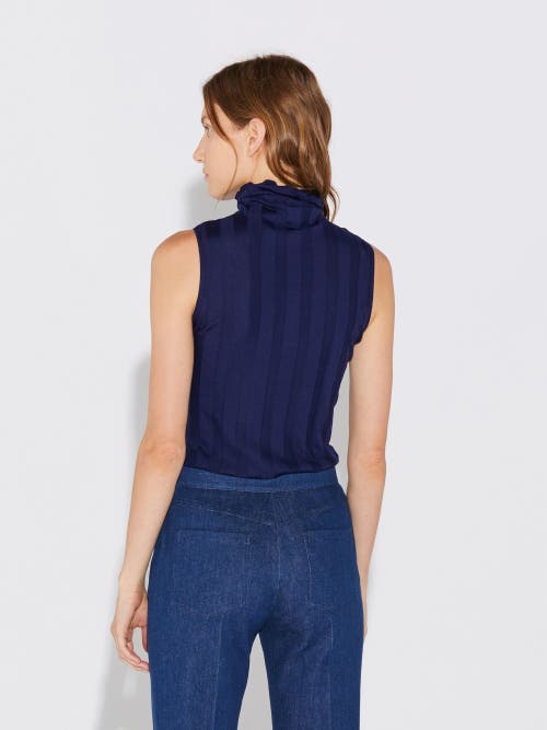 Callas Milano Romy Sleeveless Turtleneck In Blue