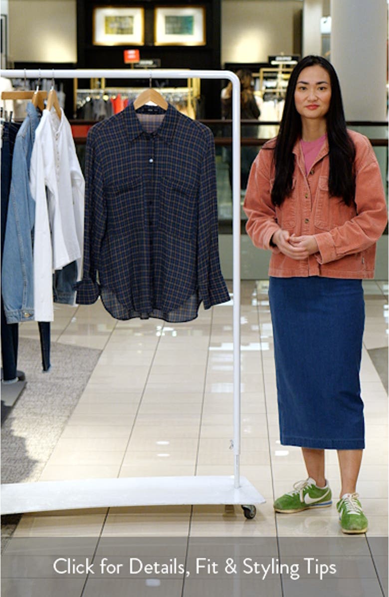 Camisa Maria Plaid Lace Cuff Shirt, sales video thumbnail
