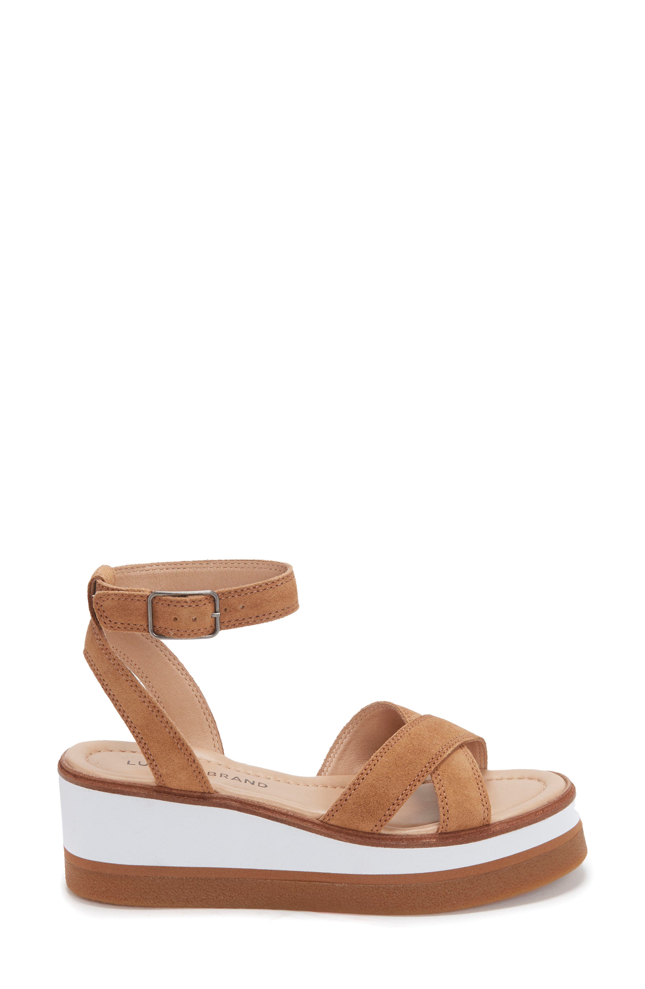 Tarhi Wedge Sandal, Alternate, color, MACAROON SUEDE