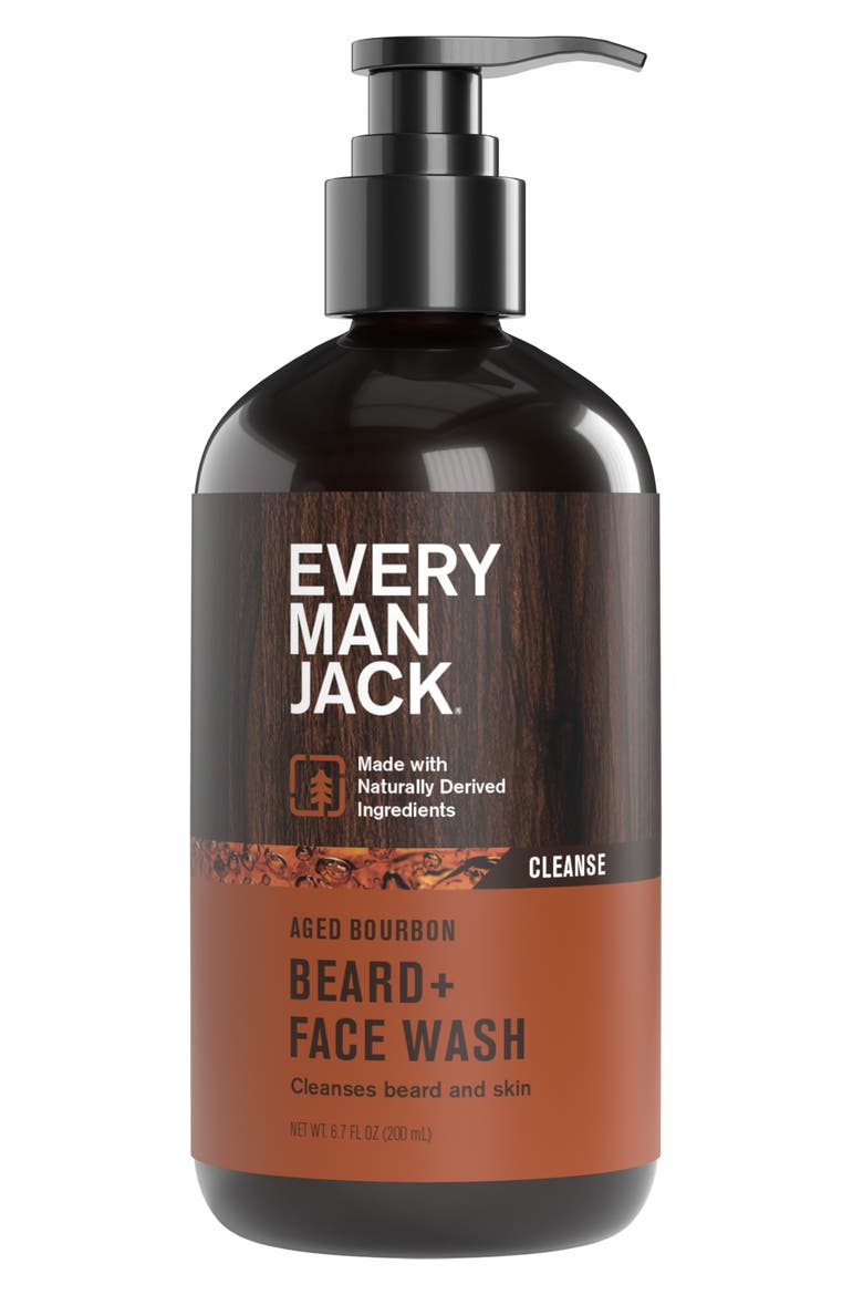 Beard + Face Wash Aged Bourbon, Main, color, NO COLOR