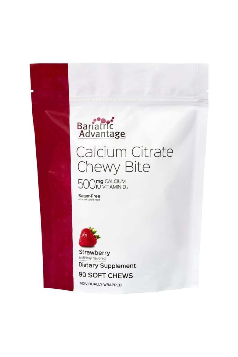 Calcium Citrate Chewy Bites Highly Absorbable Vitamin D3 Supplement 90 Count, Main, color, None