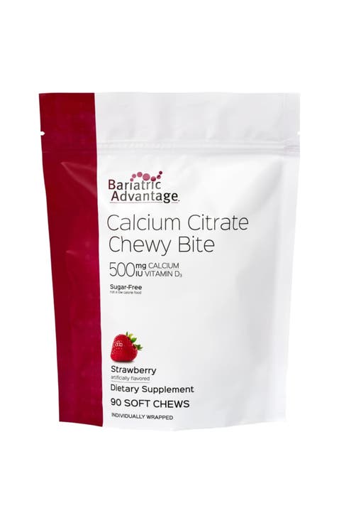 Calcium Citrate Chewy Bites Highly Absorbable Vitamin D3 Supplement 90 Count