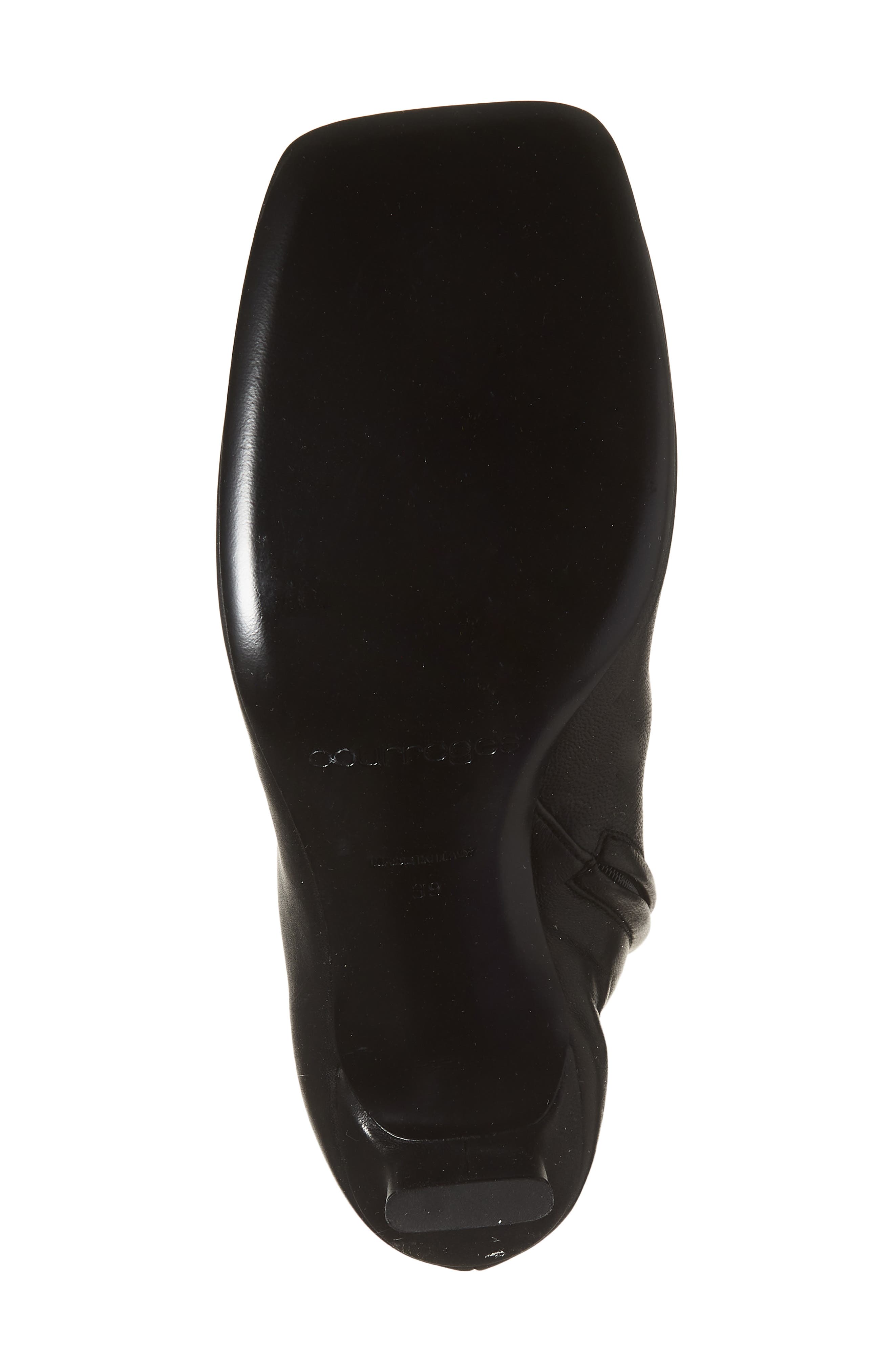 Courrèges Square Toe Bootie, Alternate, color, Black