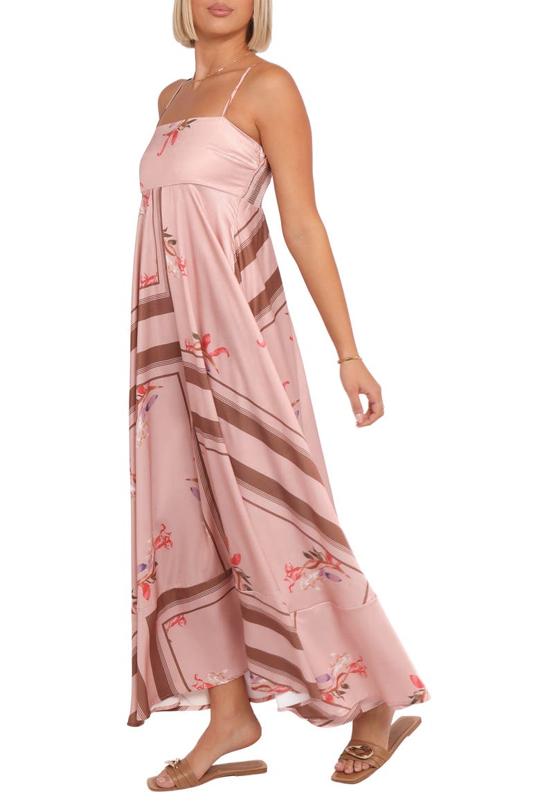 Elanor Print Sleeveless Maxi Dress, Alternate, color, PINK COCOA