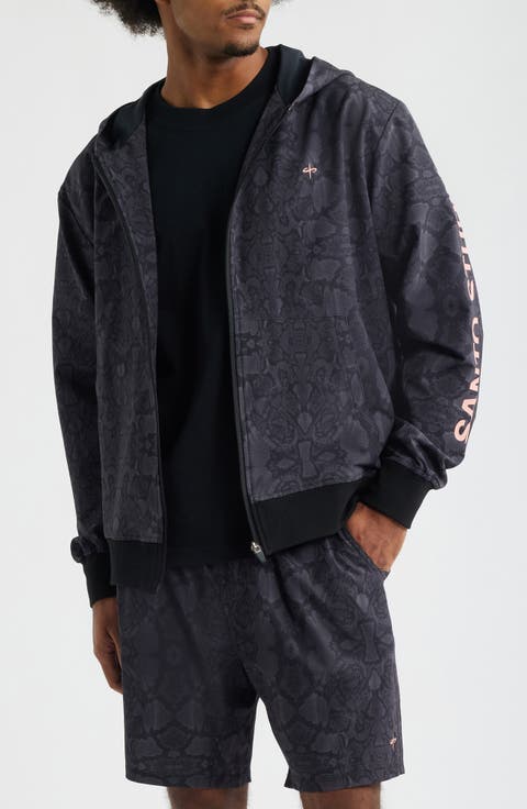 Verona Tech Snakeskin Print Zip-Up Jacket