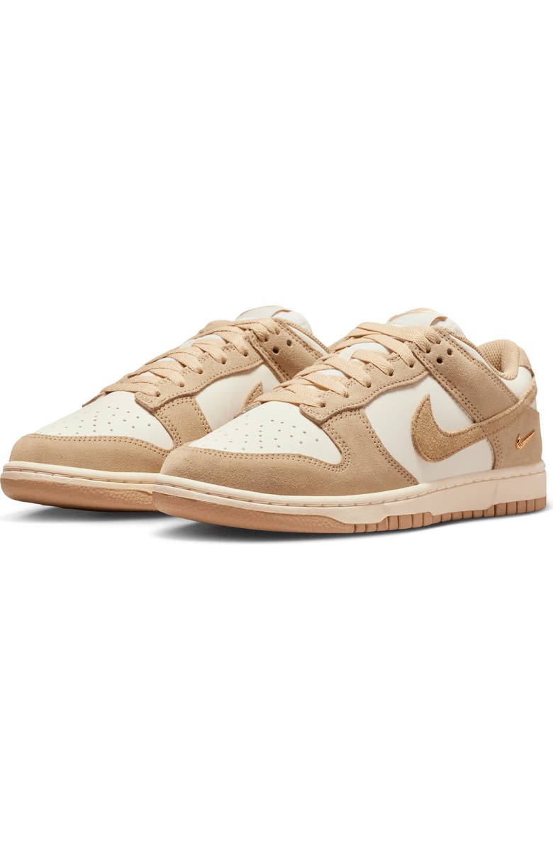 Nike Dunk Low Basketball Sneaker, Main, color, Sail/ White/ Gold/ Linen