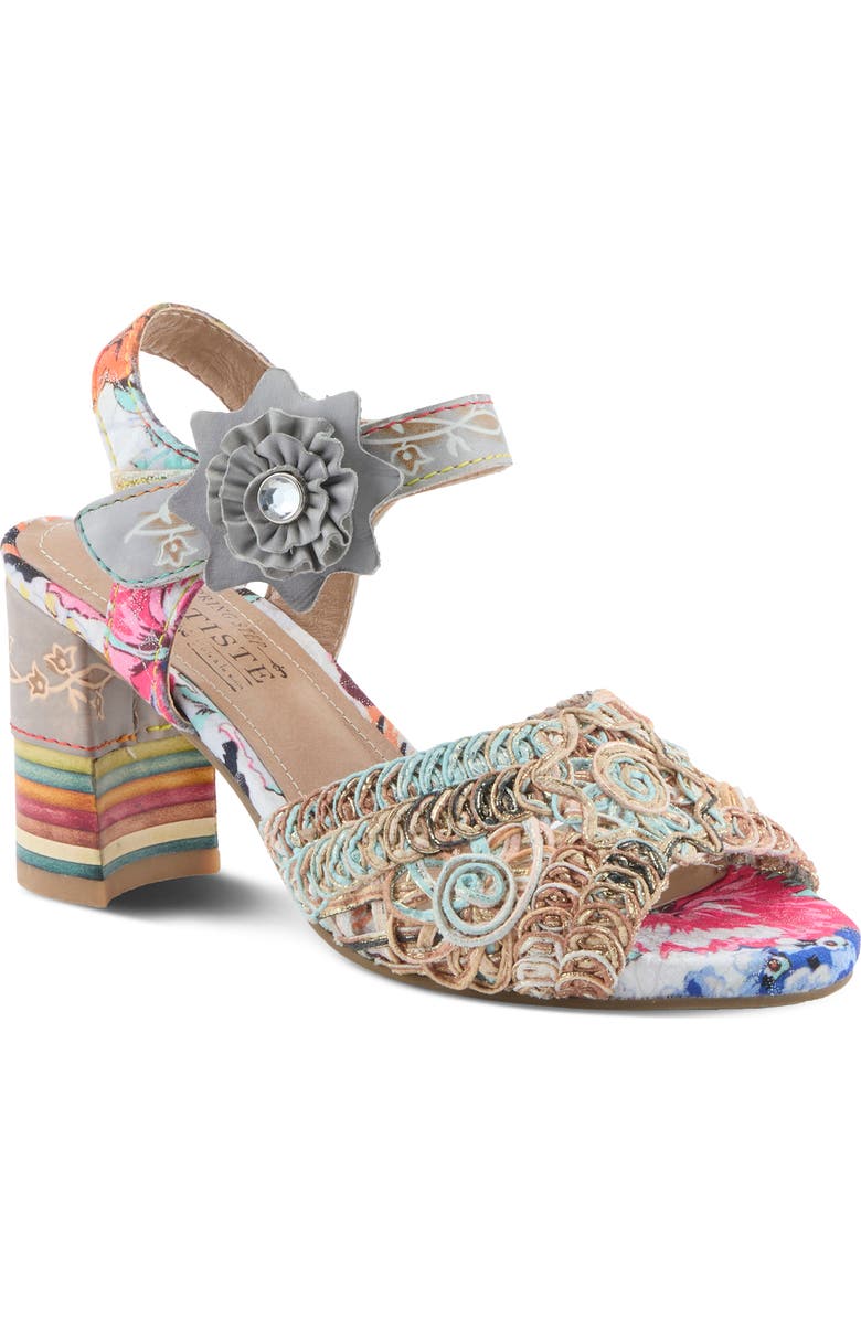 L'Artiste by Spring Step Cosmopleze Sandal, Main, color, Grey Multi