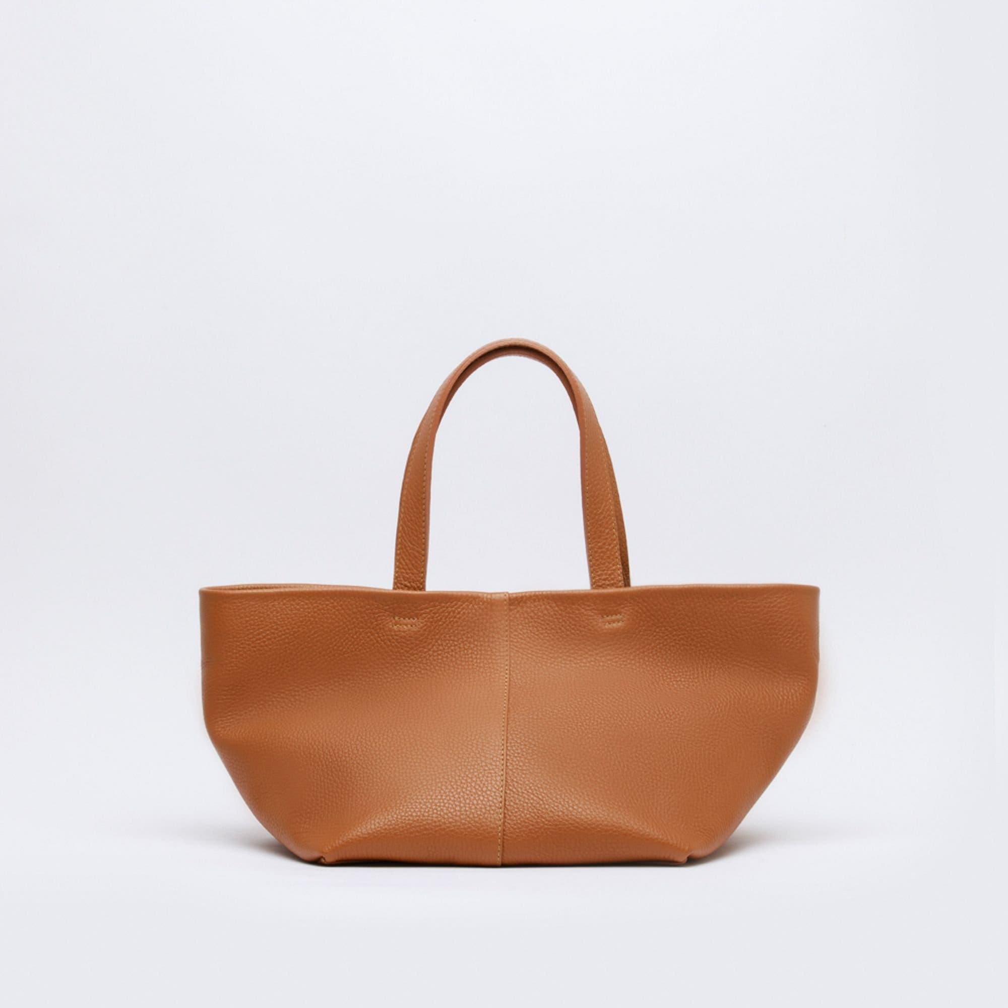 Ana Leather Tote, Main, color, Caramel