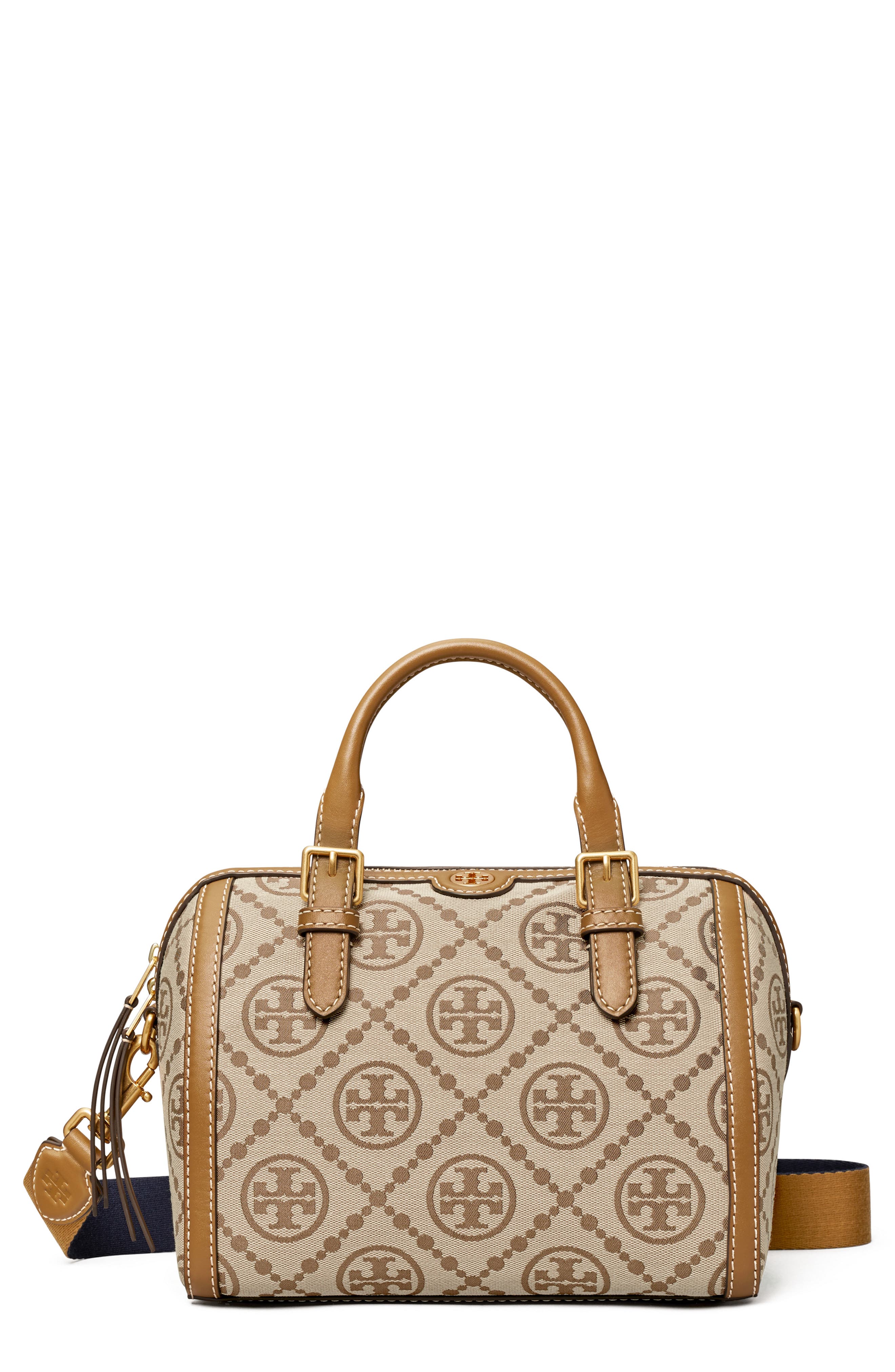 Tory Burch T Monogram Jacquard Barrel Shoulder Bag, Main, color, 