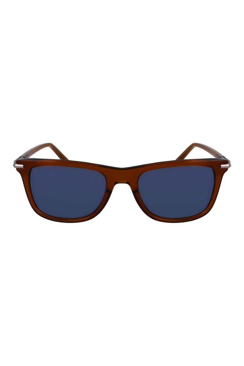 54mm Modified Rectangular Sunglasses, Main, color, TRANSPARENT BROWN