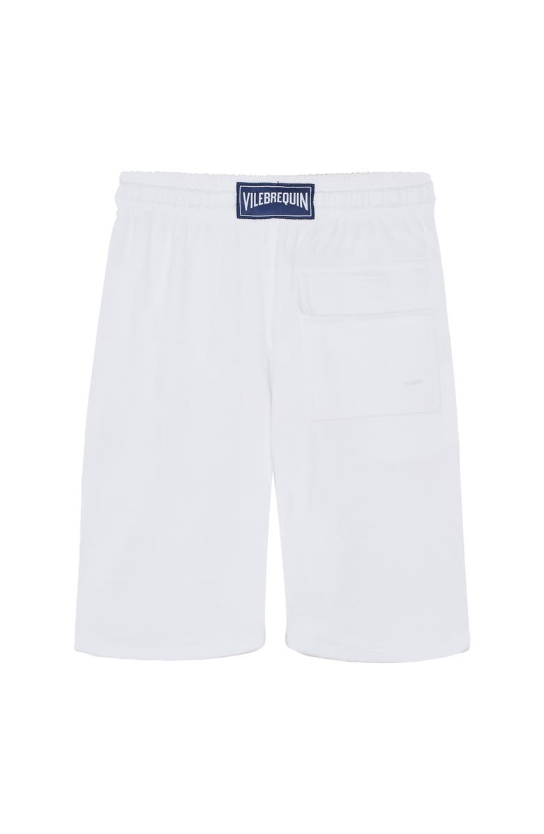 Vilebrequin Men's Solid Organic Terry Bermuda Shorts, Alternate, color, Blanc