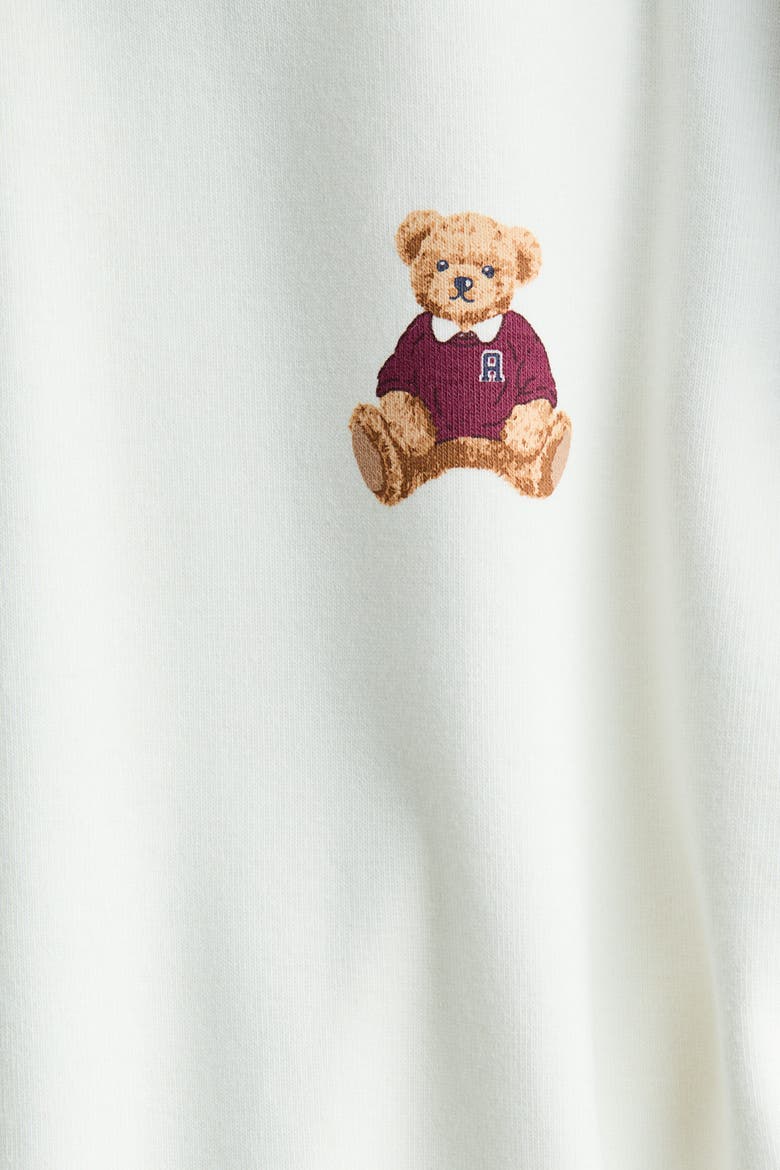 Long-Sleeved T-Shirt With Printed Motif, Alternate, color, Dark red/teddy bear
