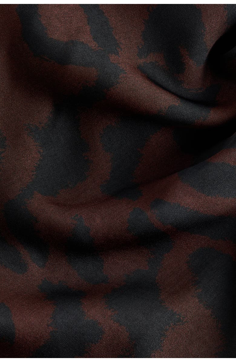 H&M Cowl-neck Top, Alternate, color, Dark Brown/Zebra Print