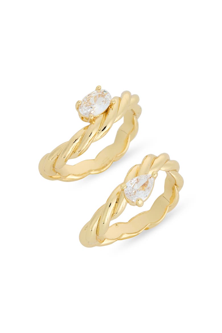2-Pack CZ Twist Ring, Main, color, CLEAR- GOLD