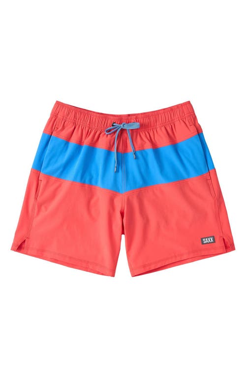Saxx Oh Buoy Colorblock 2n1 Volley Swim Trunks