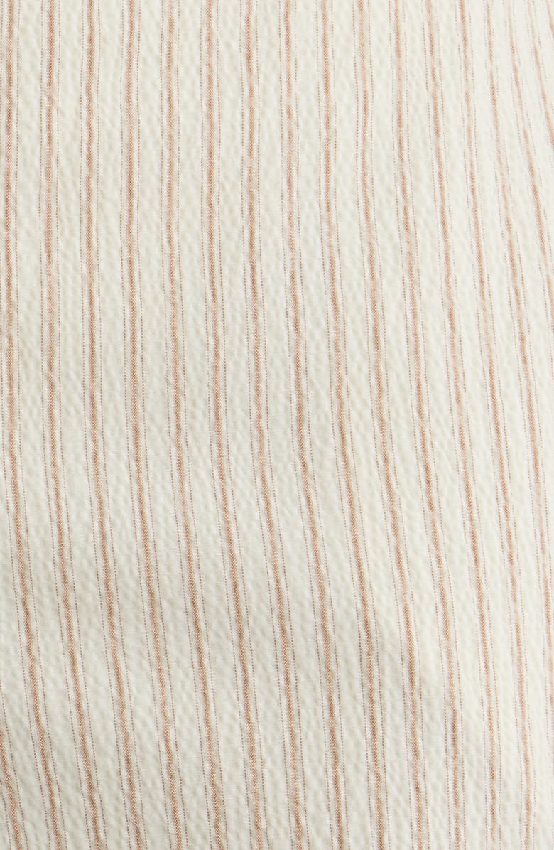 Bernardo Pinstripe Crop Pull-On Pants, Alternate, color, Ivory/ Gold Oak Stripe