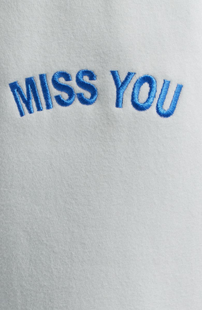 HAPPY CAMP3R Miss You Embroidered Graphic Sweatpants, Alternate, color, Ice Blue