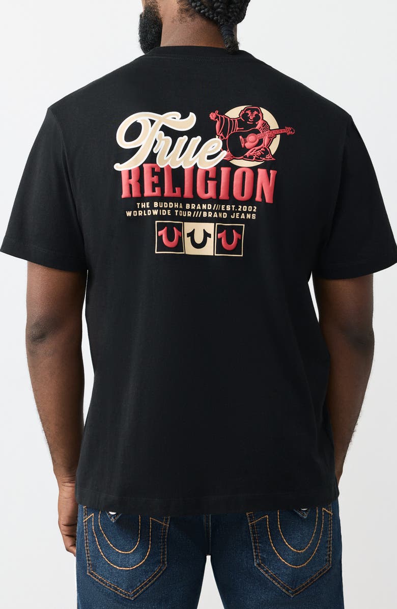 True Religion Retro Logo T-Shirt, Alternate, color, Jet Black
