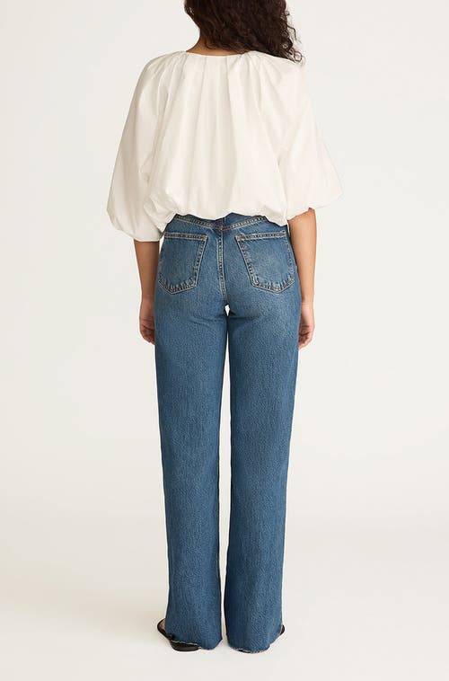 Rebecca Taylor Poplin Bubble Top In Milk