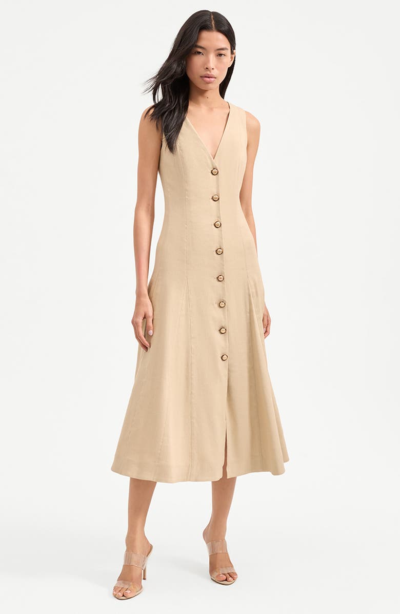 Veronica Beard Lou Linen Blend Dress, Alternate, color, 