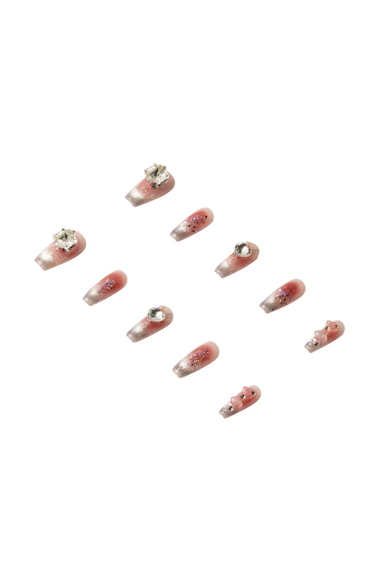 3H Nails Eternal Blossom Luxury Handmade Press On Nails, Alternate, color, Salmon