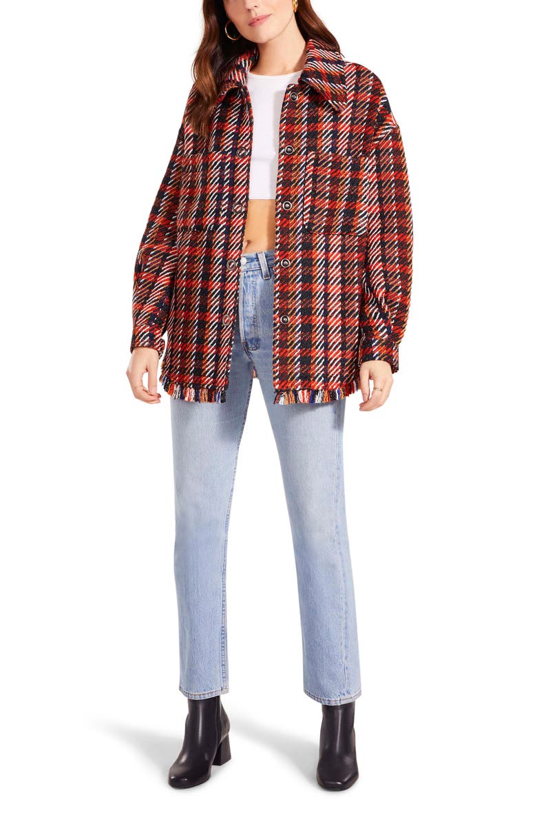 BB Dakota by Steve Madden Final Warming Plaid Shirt Jacket, Alternate, color, 