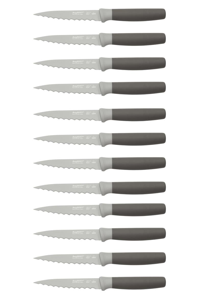 INTERNATIONAL Leo 12-Piece Stainless Steel Set, Main, color, GREY