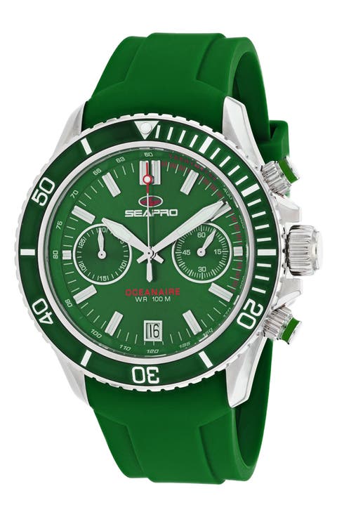 Oceanaire Chronograph Silicone Strap Watch