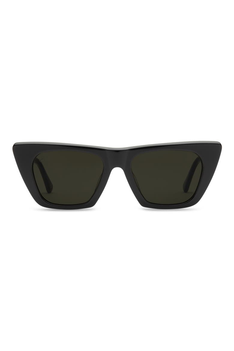 Noli 50mm Polarized Cat Eye Sunglasses, Main, color, GLOSS BLACK/ GREY POLAR