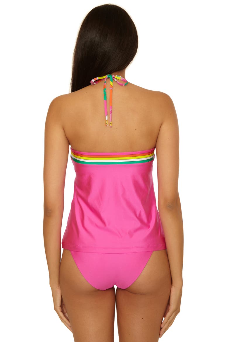 Elara Reversible High-Neck Tankini Top, Alternate, color, MULTI