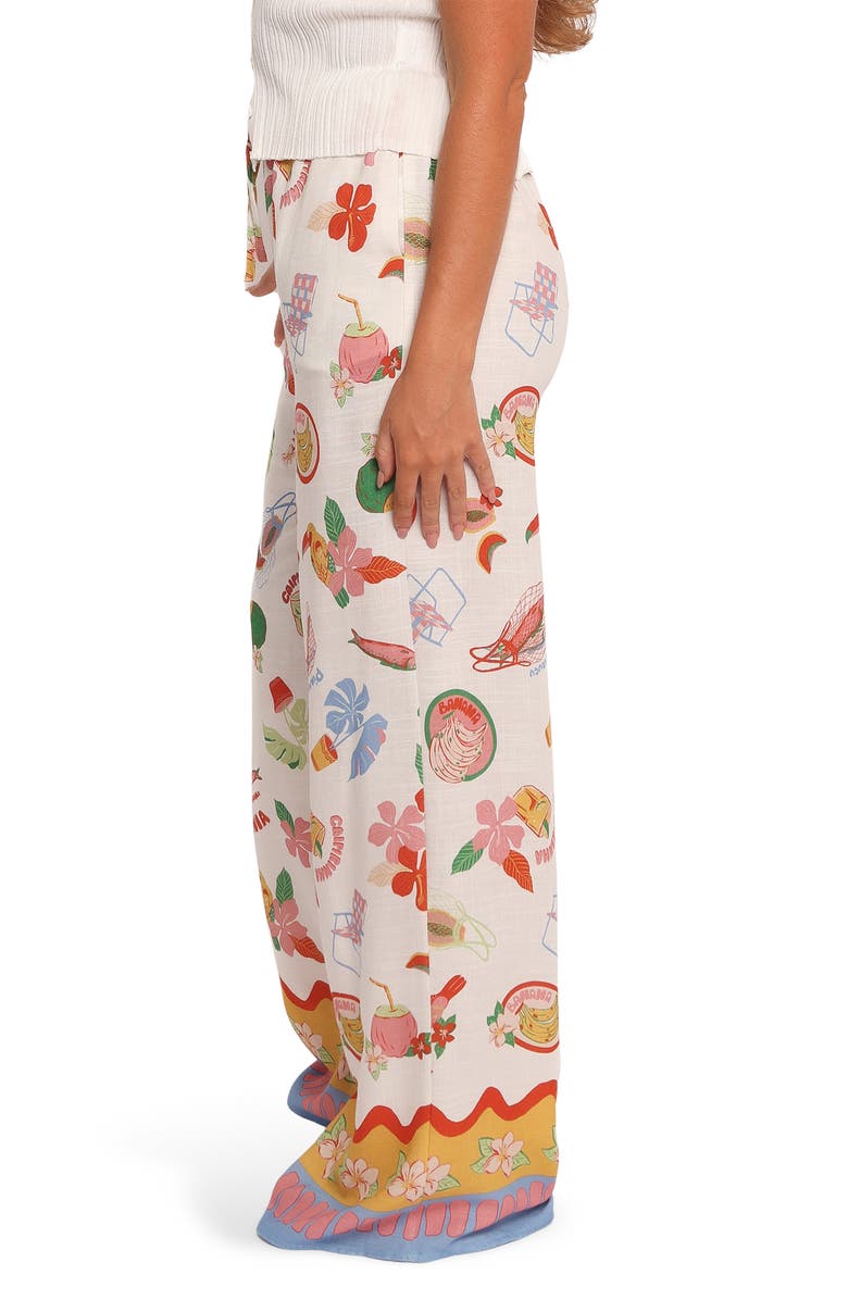 Petal & Pup Suit Print Wide Leg Pants, Alternate, color, Alfresco