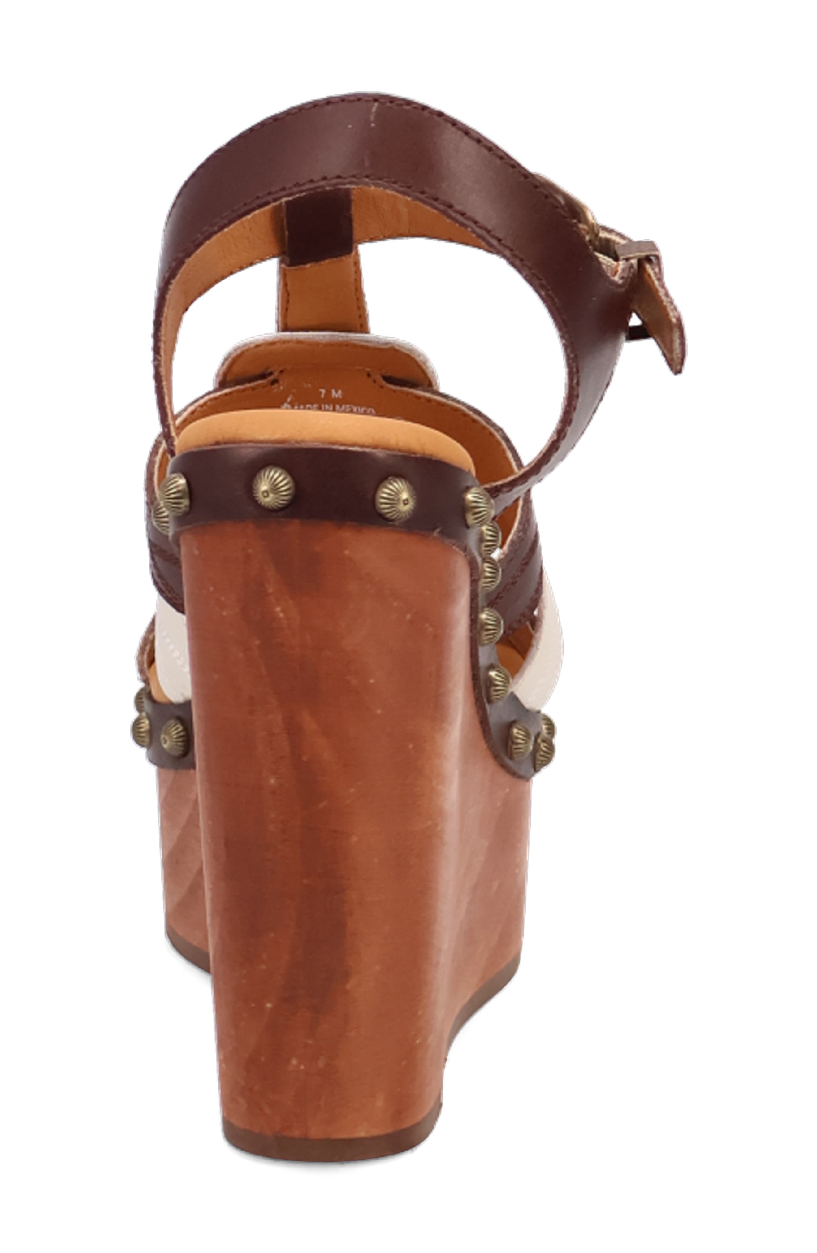 Dingo Cosmo Slingback Platform Wedge Sandal, Alternate, color, Brown