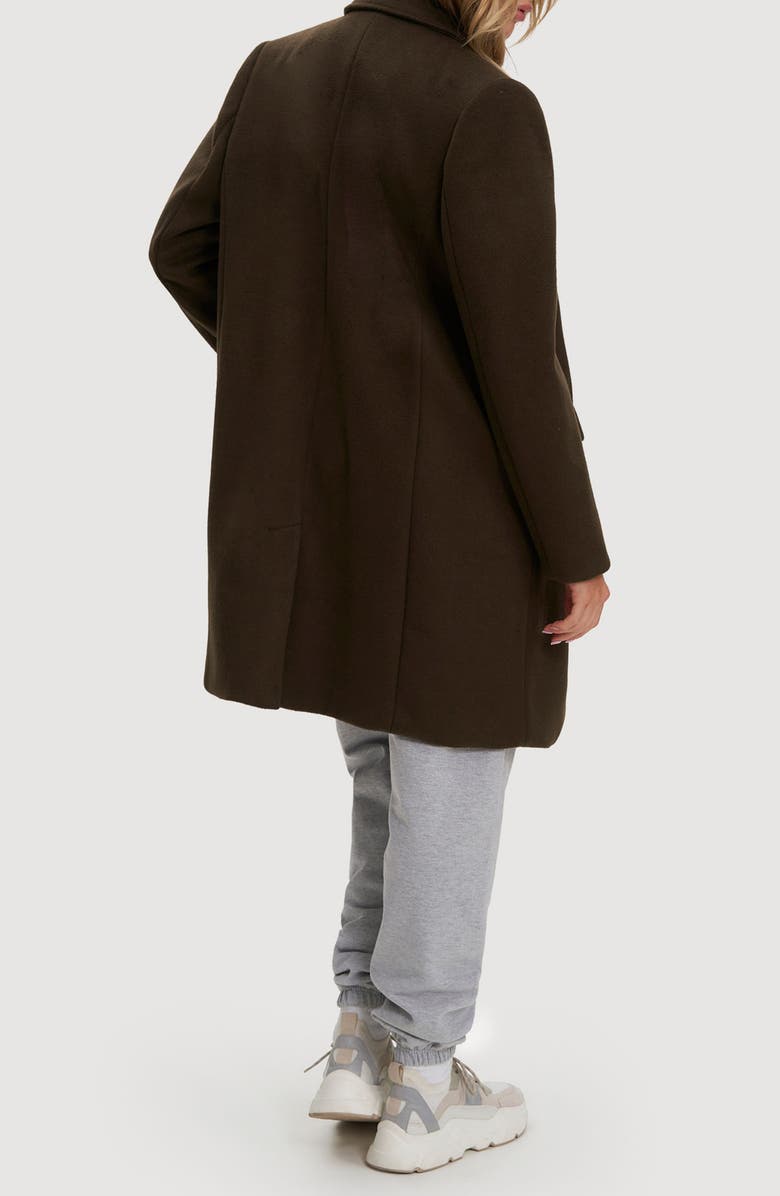 Noize Masa Notch Collar Coat, Alternate, color, Uniform Green