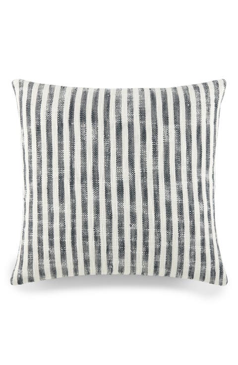 Yarn-Dyed Stripe Cotton Throw Pillow